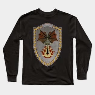 Crimson Defiance (Shield Gold and Silver Celtic Rope) Long Sleeve T-Shirt